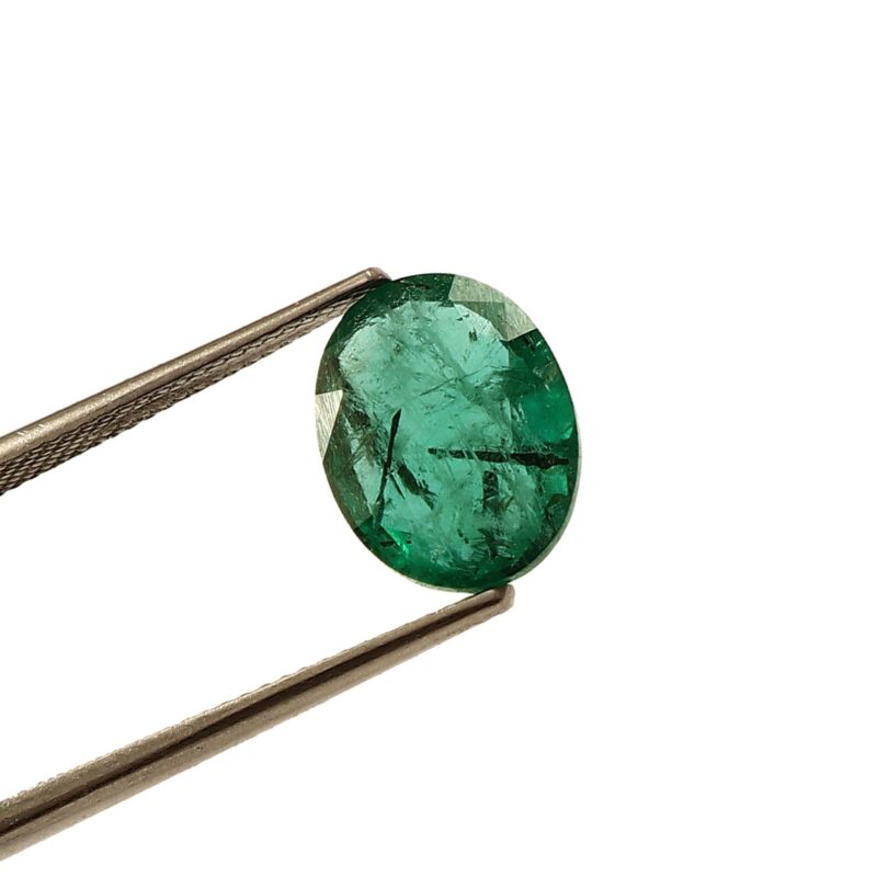 Light Shining Through Semi-Transparent Zambian Emerald