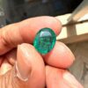 Back View of Oval Faceted Zambian Emerald Pavilion