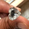 2.15 Carat 9.4mm Heart Cut White Beryl Size Reference on Hand