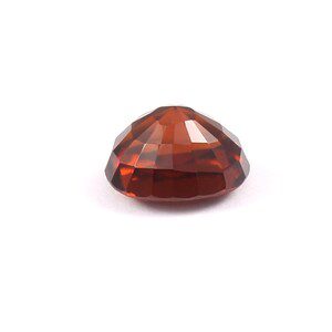 Back View of Faceted Hessonite Garnet Pavilion