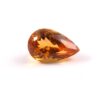 13 Carat Pear Citrine Gemstone – Natural Loose Golden Yellow Citrine for Custom Jewelry Side Profile of 13 Carat Pear Cut Citrine Showing 11mm Depth