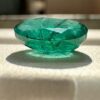Macro Detail of Unique Black Underline Inclusion in Emerald