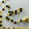 Beautiful Indian Woman Wearing Modern 18k Gold Mangalsutra Necklace