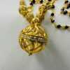 Modern 18k Gold Mangalsutra Necklace with Filigree