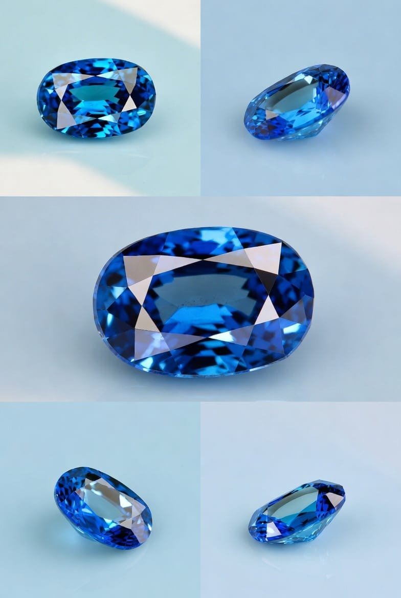 Royal Blue Radiance – Lab-Grown Oval Cut Gemstone (2ct)