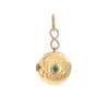 14k Solid Gold Emerald & Diamond Locket Pendant – Custom Photo Heirloom (25mm)