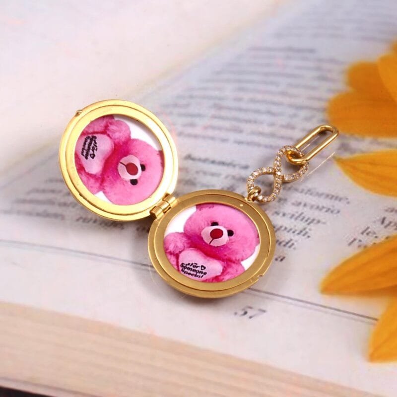 Open Gold Photo Locket with Space for Picture Custom Keepsake