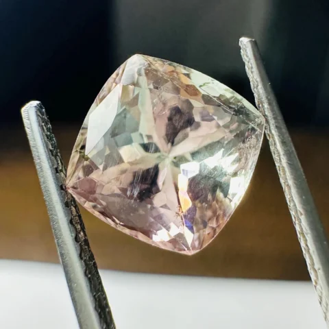 Two Tone Tourmaline Loose Gemstone Sparkling Angle