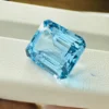 Natural Sky Topaz 8.25 Carat | 12x10mm Octagon Cut | Rare Sky-Blue Gemstone for Fine Jewelry 8 Carat Blue Topaz Size Reference on Hand for Cocktail Ring