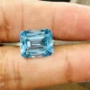 Natural Sky Topaz 8.25 Carat | 12x10mm Octagon Cut | Rare Sky-Blue Gemstone for Fine Jewelry Back View of Natural Topaz Gemstone Clarity and Faceting