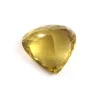 Large 25mm Lemon Quartz Heart Gemstone Held on Hand for Size Scale