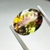 Natural Tricolor Tourmaline Loose Gemstone 9×7 mm Oval Cut | Three Color Gem Natural Tricolor Tourmaline Loose Gemstone 2 Carat Oval Cut
