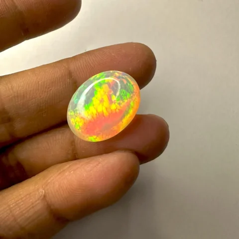 Natural Unpolished Back of Ethiopian Opal Cabochon