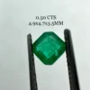 Natural Zambian Emerald 0.50 Carat | Square Cut Dark Green Minimalist Gemstone Natural Zambian Emerald 0.50 Carat Square Cut Dark Green Minimalist Gemstone