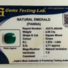 Zambian Emerald 4.85Ct | 10mm Cushion Cut Dark Green Natural Opaque Loose Gemstone Certified Zambian Emerald with Lab Report and Premium Packaging