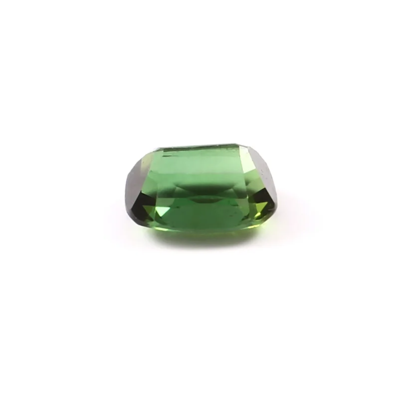 Back View of Faceted Green Tourmaline Gemstone