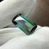 Natural Bi-Color Tourmaline 5 Carat Blue Green Baguette Cut Hayat Gems