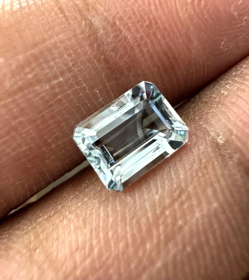 Macro Detail of Sky Blue Color and Eye Clean Clarity in Aquamarine