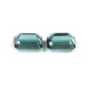 Custom Gold Earring Design Idea Using Emerald Cut Teal Tourmalines