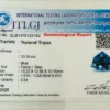 Natural 10.3 Carat Swiss Blue Topaz – Fancy Trillion Cut (13x13mm) Certified Eye-Clean Loose Gemstone for Custom Rings