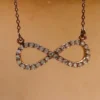 Infinity Moissanite Pendant Necklace | Rose Gold & Silver Minimalist Infinity Moissanite Pendant Necklace Rose Gold Plated Finish